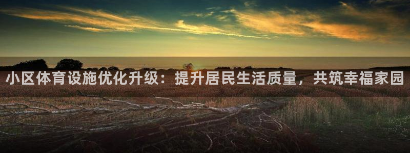 意昂4集团logo：小区体育设施优化升级：提升居民生